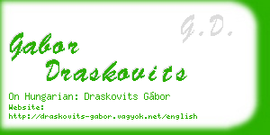 gabor draskovits business card